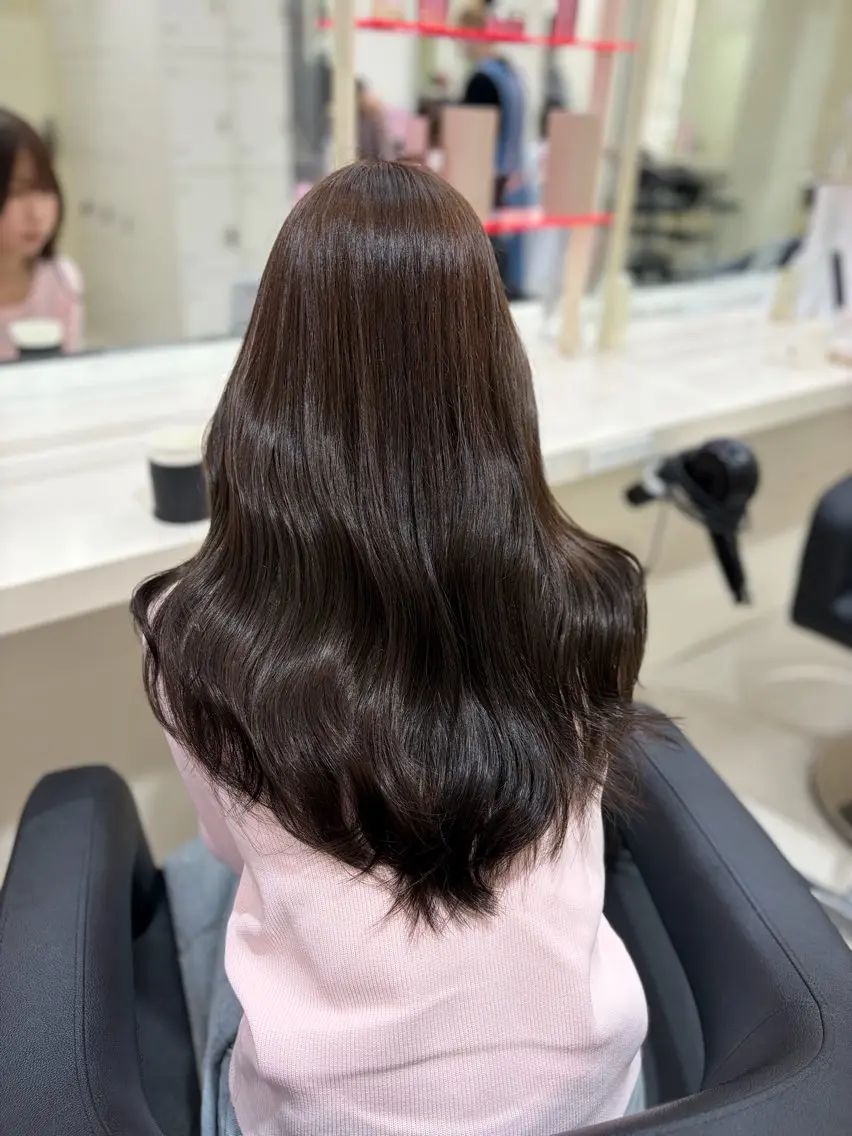 ロング カラー ヘアカラー ヘアセット 大人上品ベージュ 🎀HARUNAのヘアスタイル