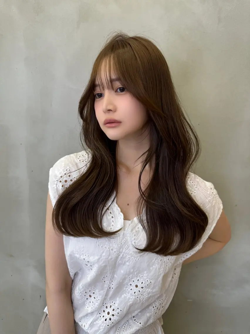 セミロング カット ヘアカラー トリートメント 💎韓国レイヤー/ 髪質改善💎武村侑哉のヘアスタイル