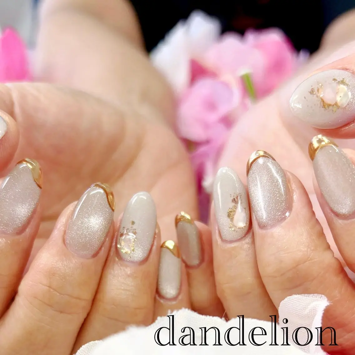 ネイル ハンドネイル ハンドケア dandelion ダンデライオンのネイルデザイン