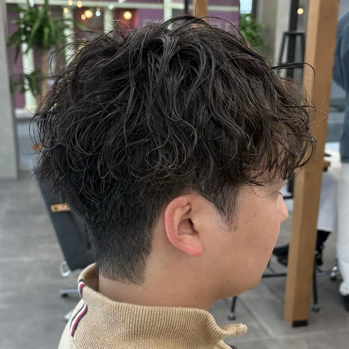 ショート パーマ メンズ カット パーマ いちか🤍 COQU千葉のヘアスタイル