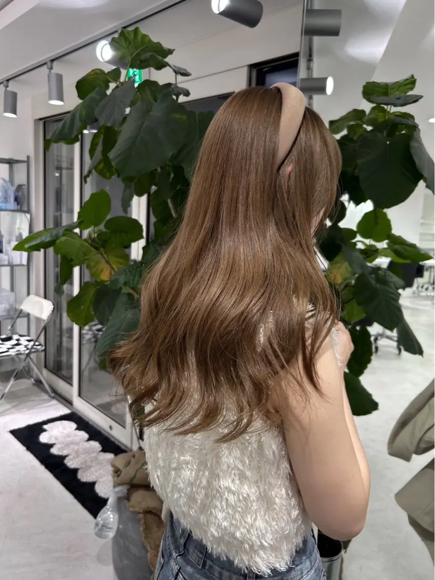 【⠀春の垢抜け🌿⠀】 透け感ブリーチなしダブルカラー+トリートメントの写真