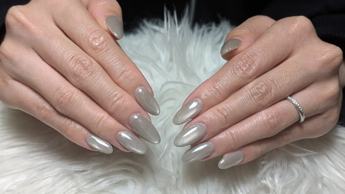 ネイル クリアネイル フラッシュネイル マグネットネイル ミラーネイル シンプルネイル ハンドネイル m&pPrivate nailsalonのネイルデザイン