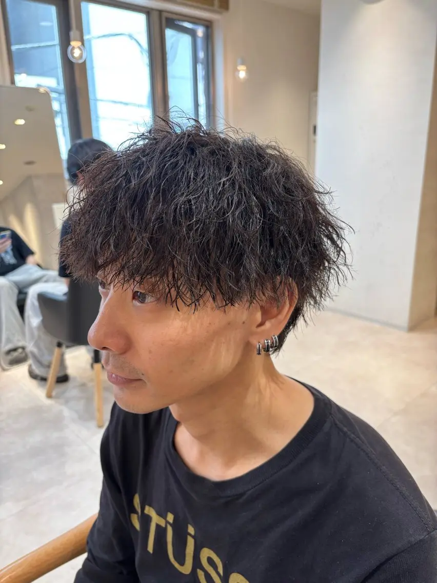 パーマ ヘアアレンジ メンズ メンズパーマ 学生（メンズ向け） 学生 メンズパーマ美容師 りゅうせいのヘアスタイル