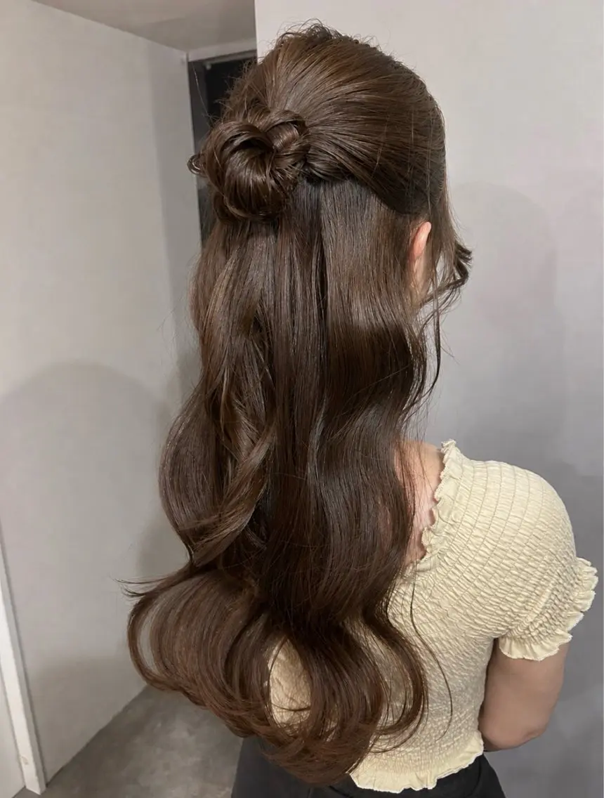 ロング ヘアセット 髪質改善カラー/ 透明感カラー🫧のヘアスタイル