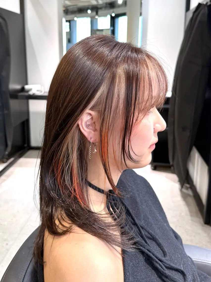 セミロング カラー 坂槙 航のヘアスタイル