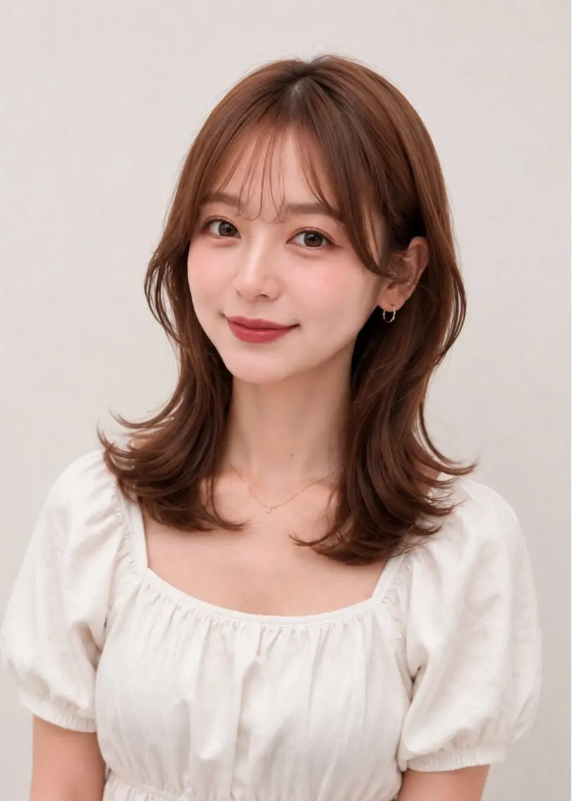 ミディアム カット ヘアカラー 美髪✨艶髪✨髪質改善 カラー特化🌙鈴屋和のヘアスタイル