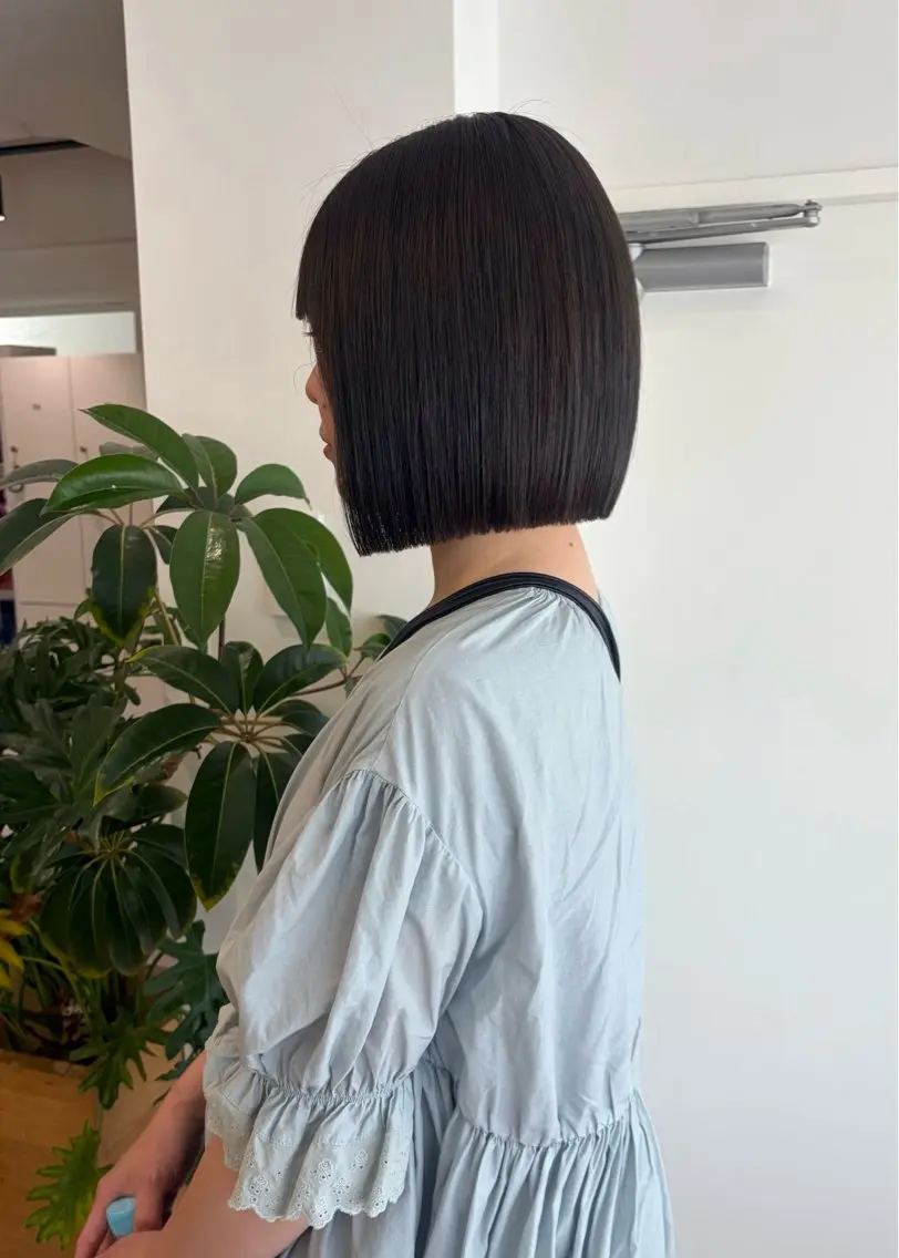 ミディアム カラー オリーブカラー ボブ カット ヘアカラー トリートメント 艶ベージュ/オリーブ カラー🫒airiのヘアスタイル