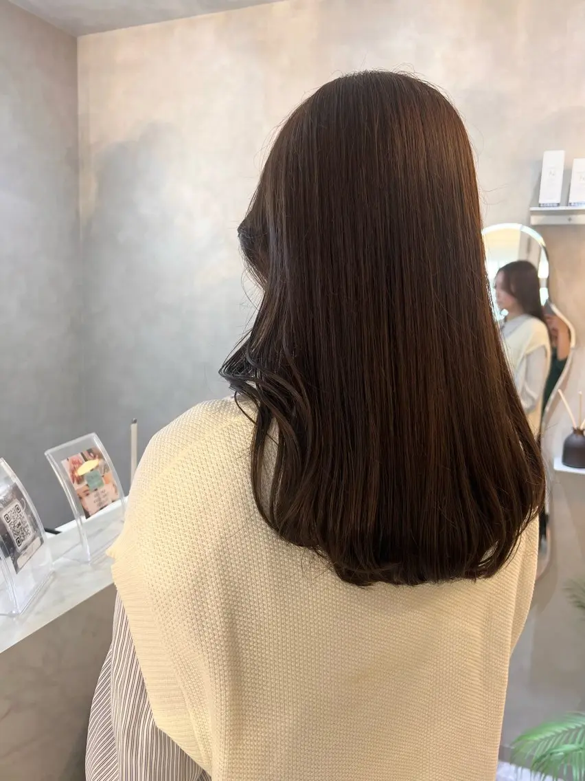 ロング カラー 透明感カラー グレージュ KANA🌿透明感/ レイヤーcut🌿のヘアスタイル