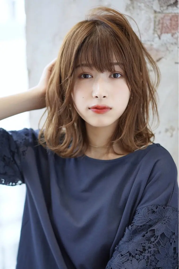 ミディアム ショートヘアー◎ 縮毛矯正◎のヘアスタイル