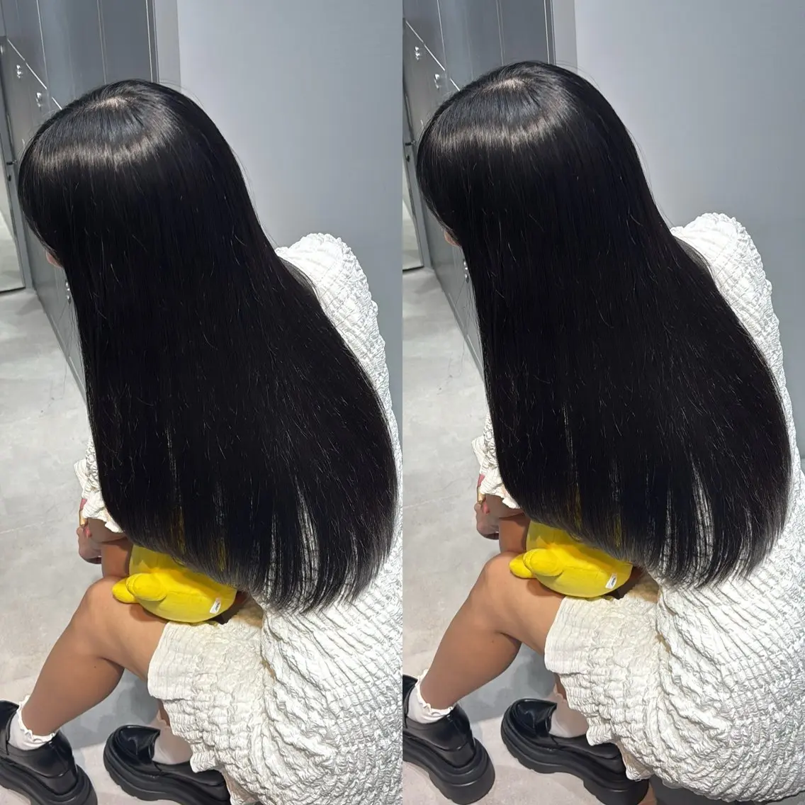 ロング カット ヘアカラー 縮毛矯正 トリートメント 今話題の艶髪矯正 美艶カラー/FUKAのヘアスタイル