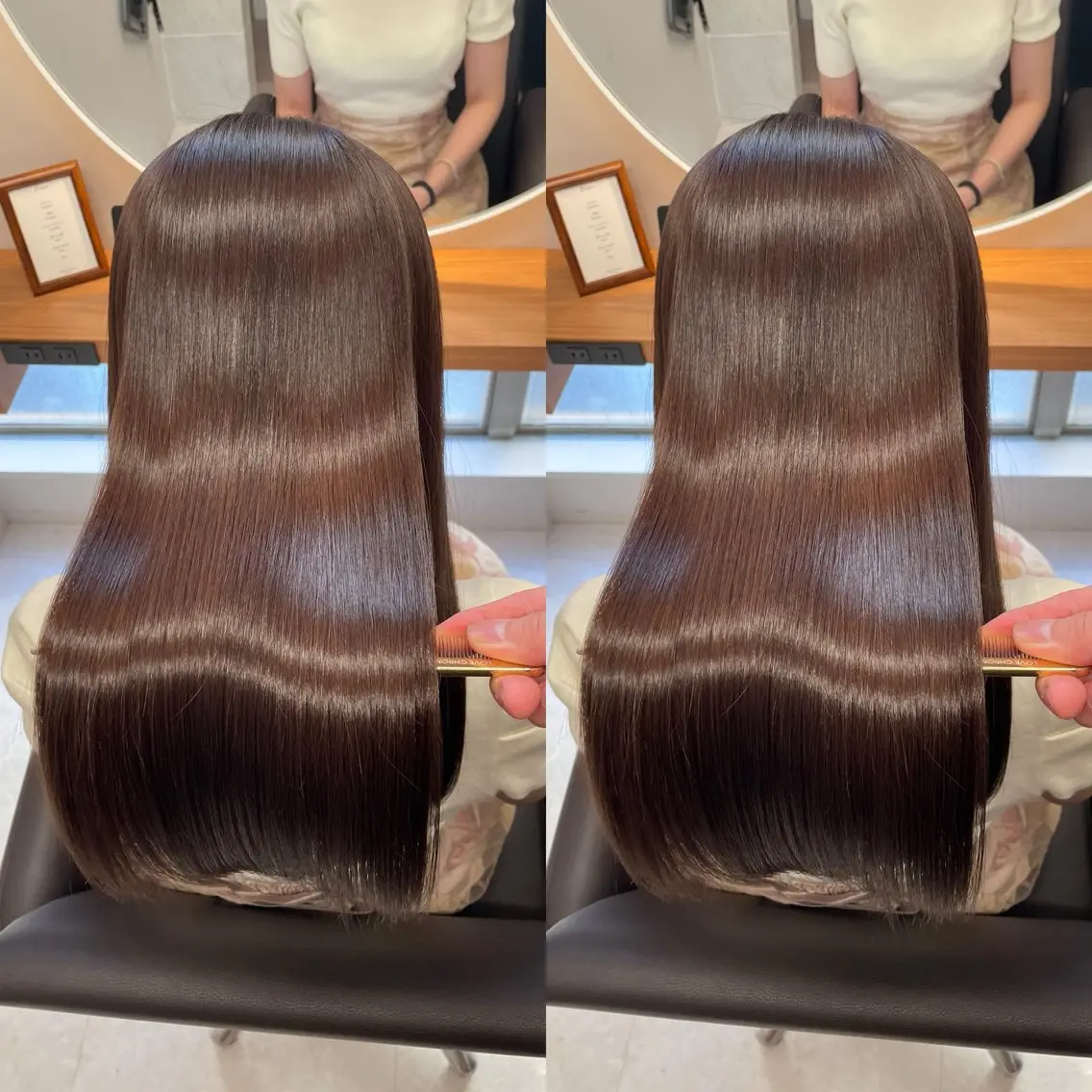 ロング カット ヘアカラー 縮毛矯正 トリートメント 今話題の艶髪矯正 美艶カラー/FUKAのヘアスタイル