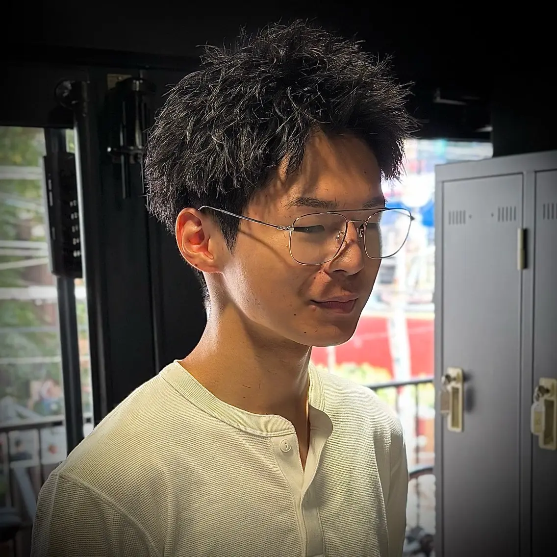 ショート パーマ メンズ カット パーマ スパイキーショート 心斎橋【戸兵吏駒】のヘアスタイル