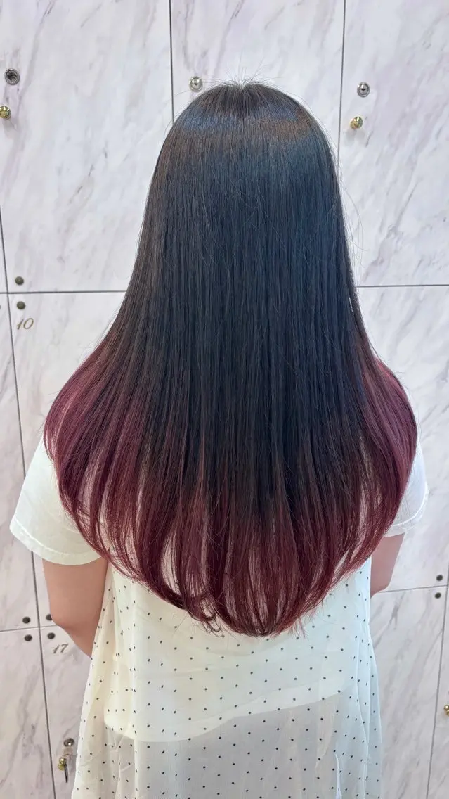 ロング カラー ブリーチ ピンクカラー ヘアカラー トリートメント 🫧Shanti🫧 ばんだいのヘアスタイル
