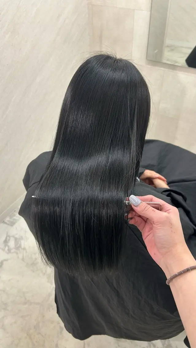 ロング カット ヘアカラー トリートメント miyon /nanaeのヘアスタイル