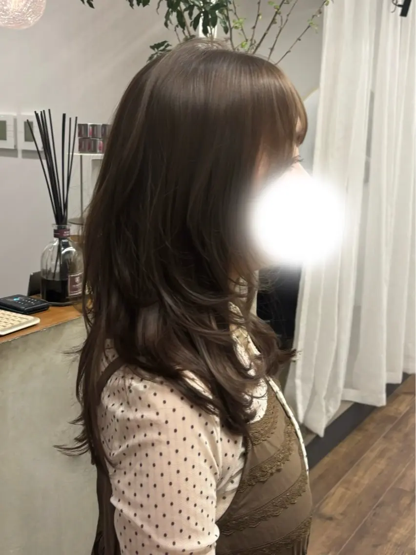 セミロング カラー カット ヘアカラー トリートメント 広島韓国ヘア♡ たかみのヘアスタイル