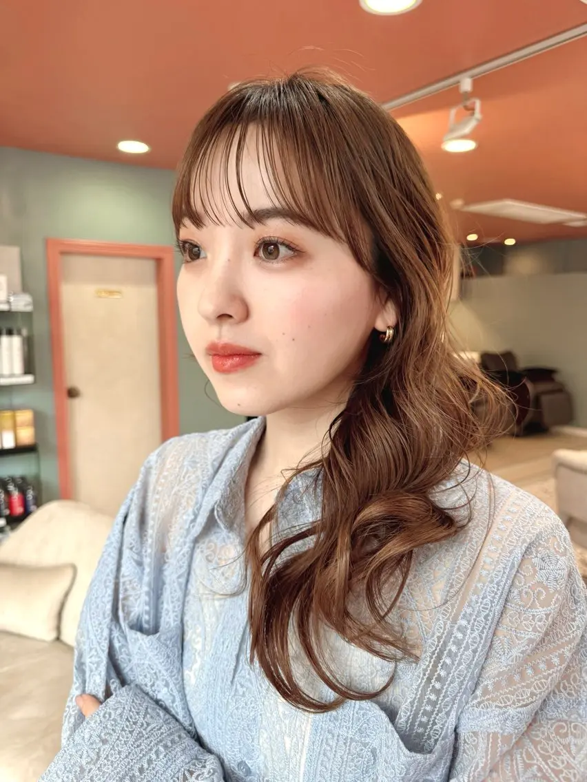 カラー ベージュカラー ヘアカラー 韓国ヘア 🎀華澄のヘアスタイル