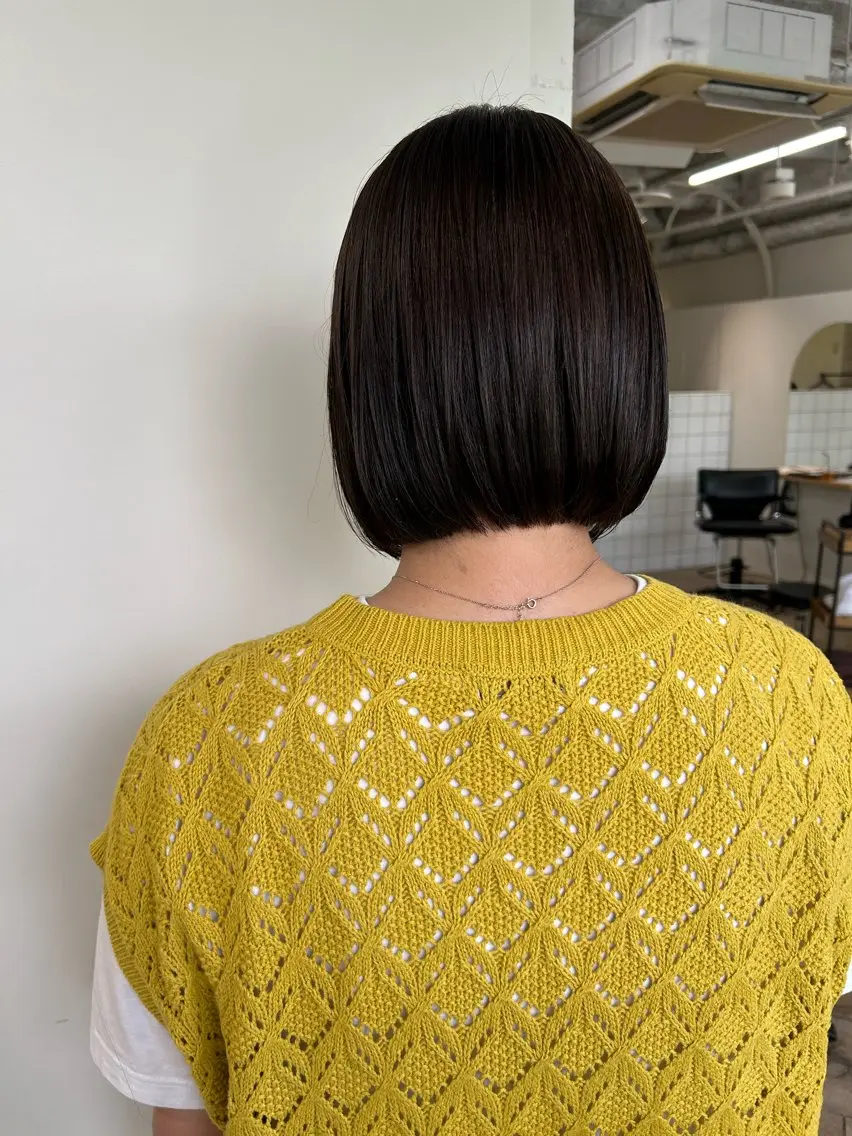 ミディアム カラー ボブ カット ヘアカラー LUVISM新潟🎀 透明感カラー/ミユのヘアスタイル