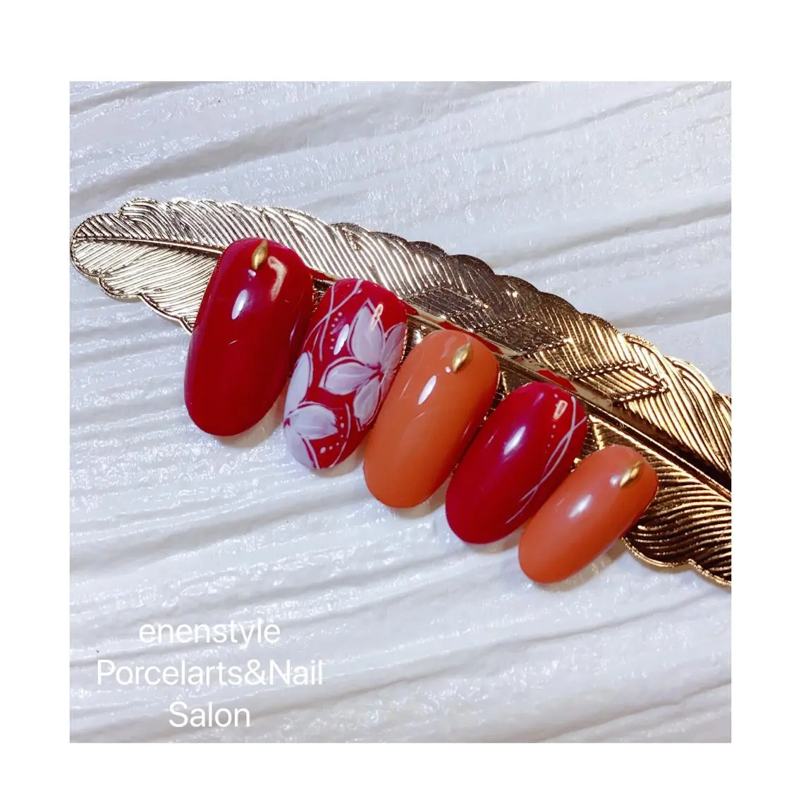 ミディアム ネイル ハンドネイル 🐾enen style 🐾のネイルデザイン