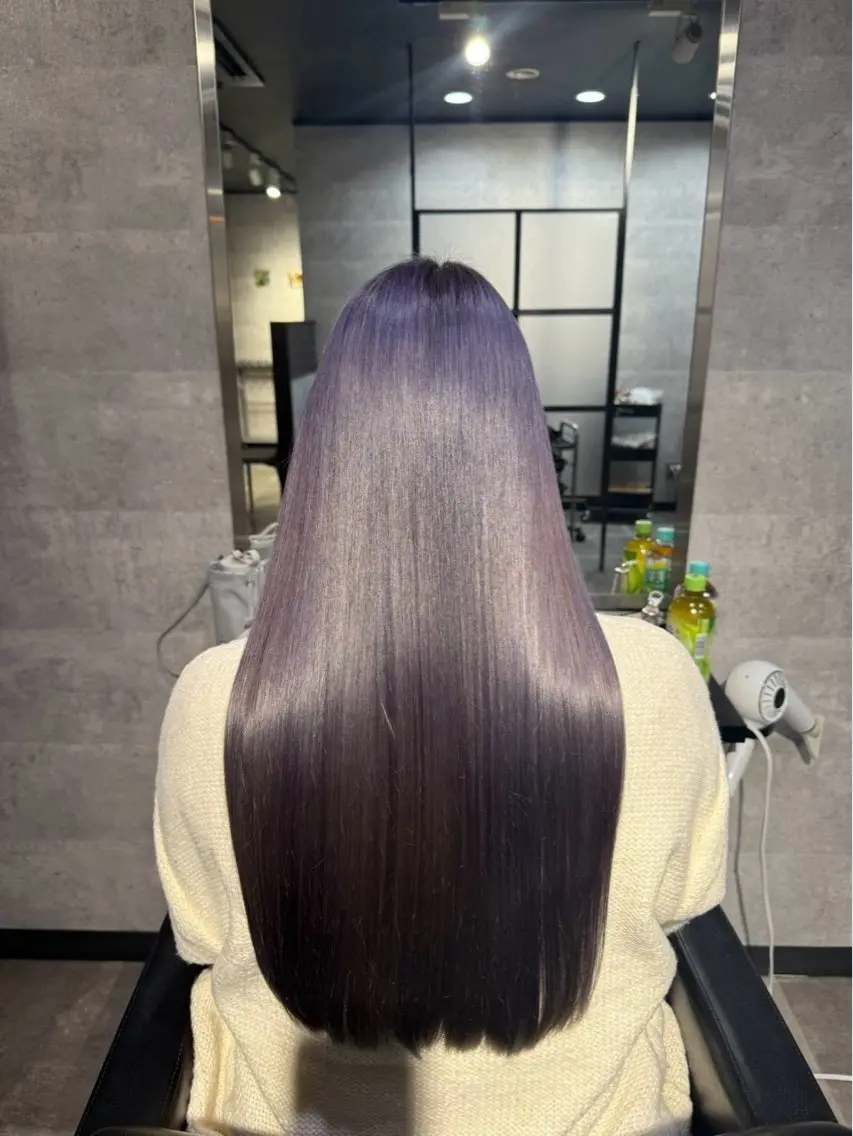 ロング カラー カット ヘアカラー トリートメント 🫐ブルベカラー🫐 ミルクティー/あれんのヘアスタイル