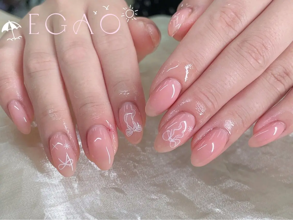 ネイル アートネイル フットネイル フレンチネイル ジェルネイル グラデーション ハンドネイル EGAO NAIL 錦糸町店のネイルデザイン