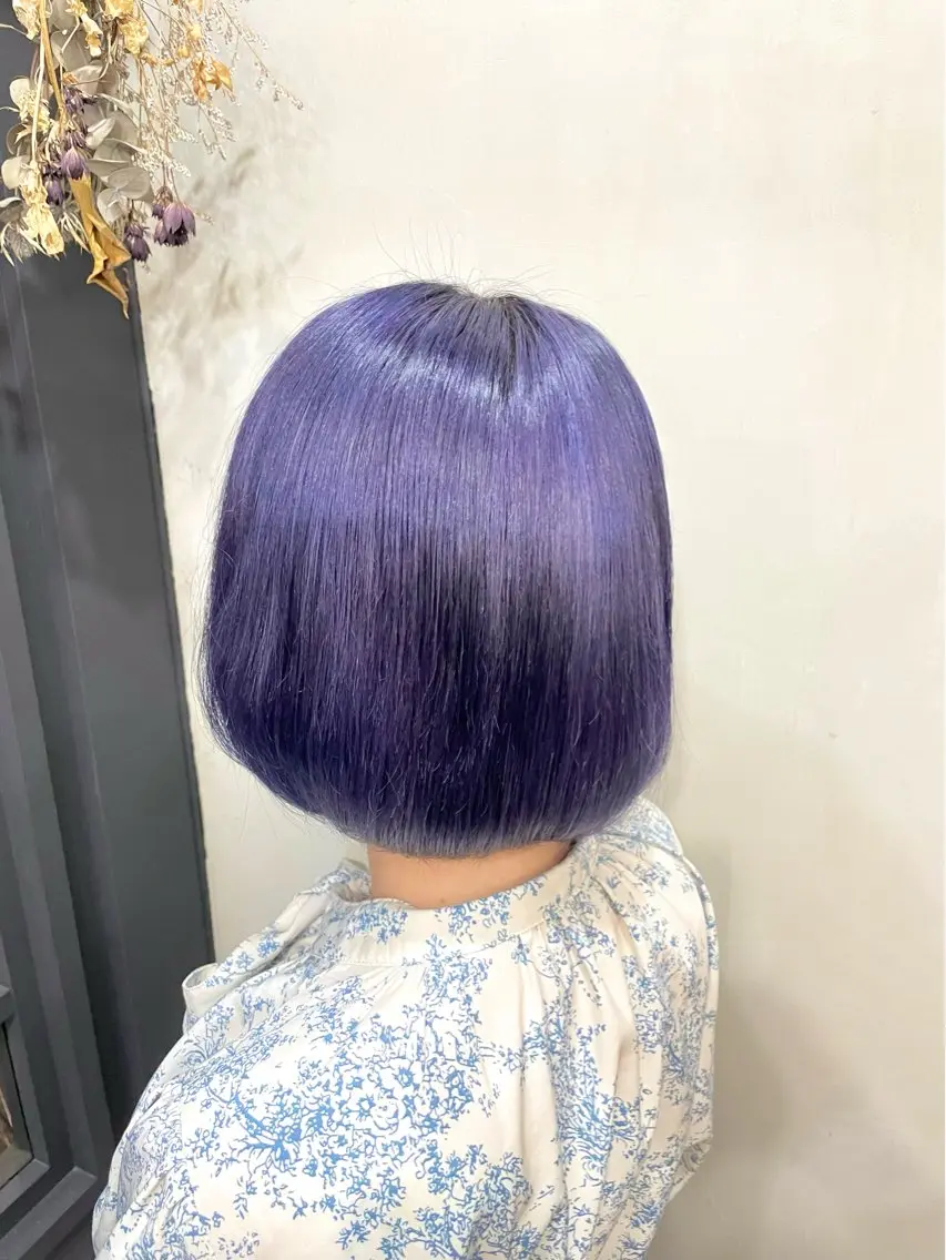 ショート カラー バイオレットカラー ✨レディースカット モデル募集✨イブキのヘアスタイル