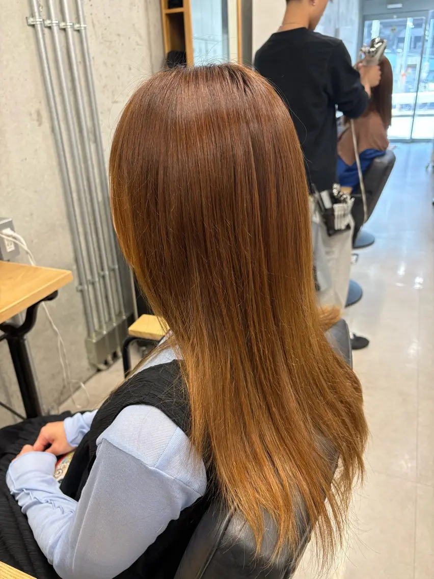 ロング 縮毛矯正 垣内 勇人のヘアスタイル