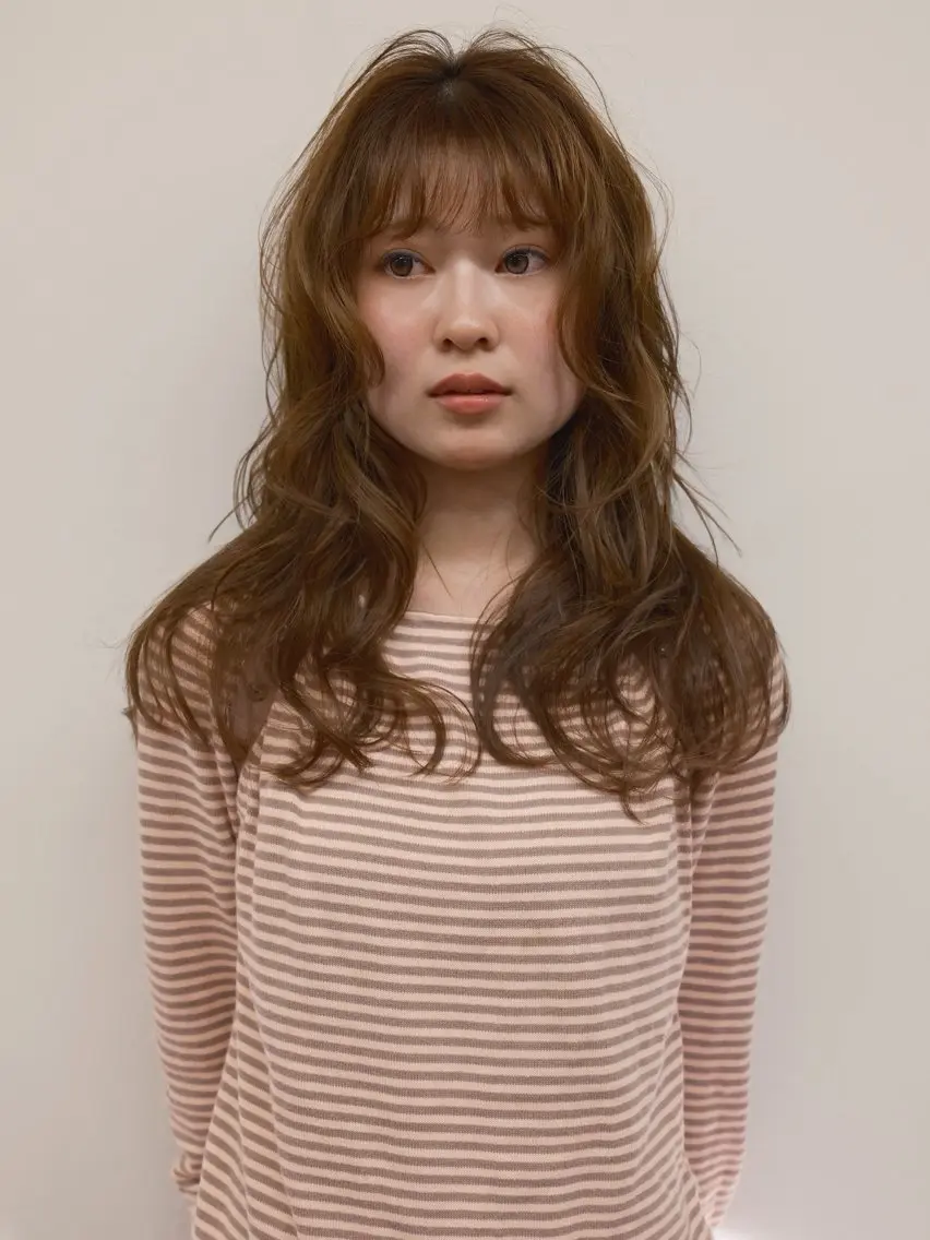 ロング カラー カット ヘアカラー パーマ/透明感カラー 元町🌱takutoのヘアスタイル