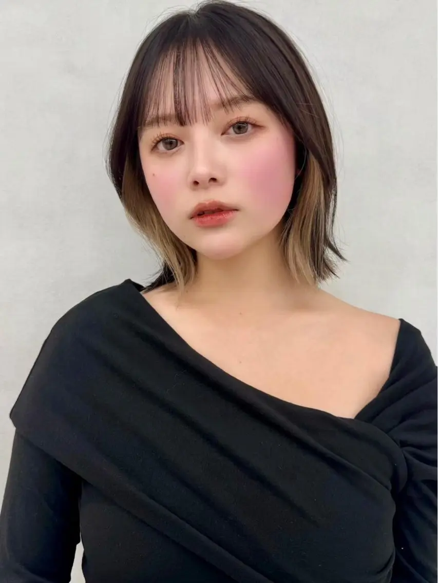 ショート カラー ヘアアレンジ 顔周りカット 韓国風ヘア レイヤーカット 小顔カット カット ヘアカラー ✨レイヤー/ 透明感カラー✨冨永剛のヘアスタイル
