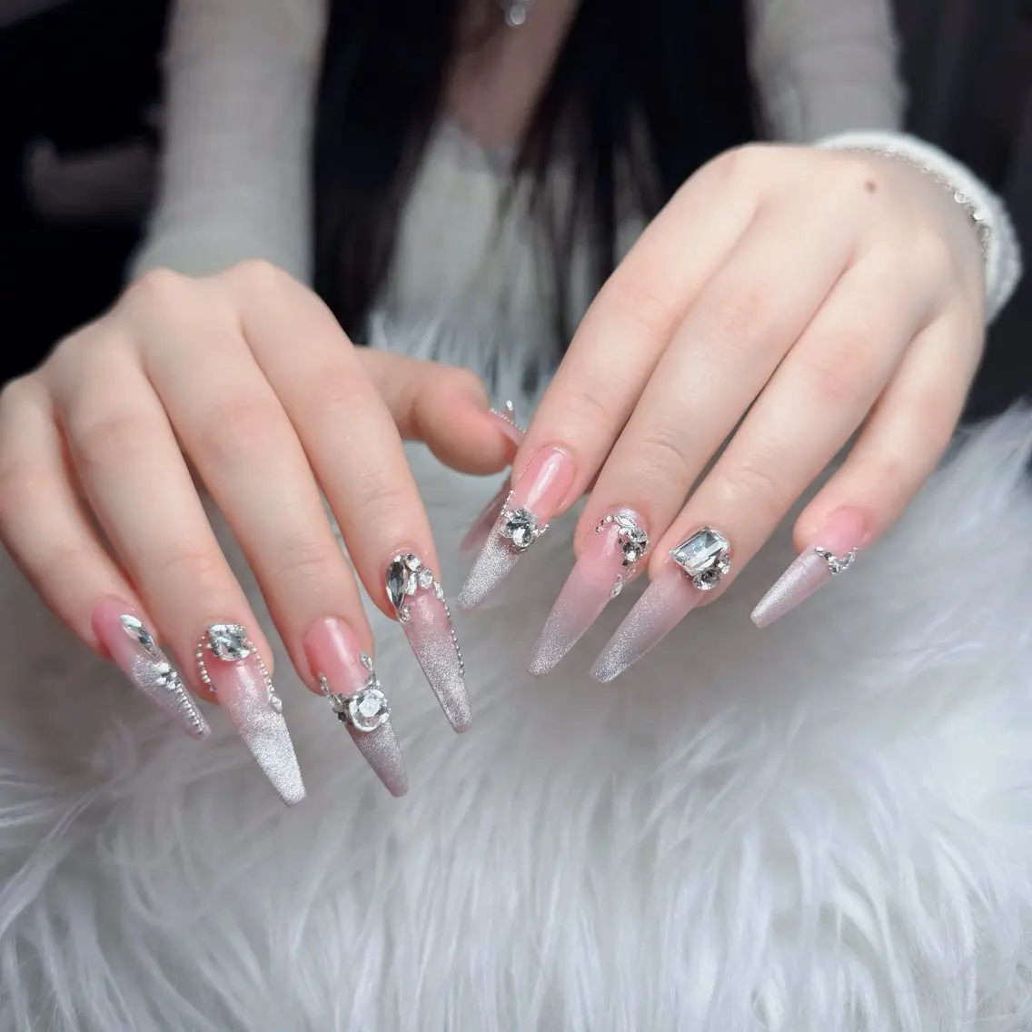 ネイル アートネイル フレンチネイル ジェルネイル 韓国ネイル マグネットネイル ハンドネイル Lenie Nail Okuboのネイルデザイン
