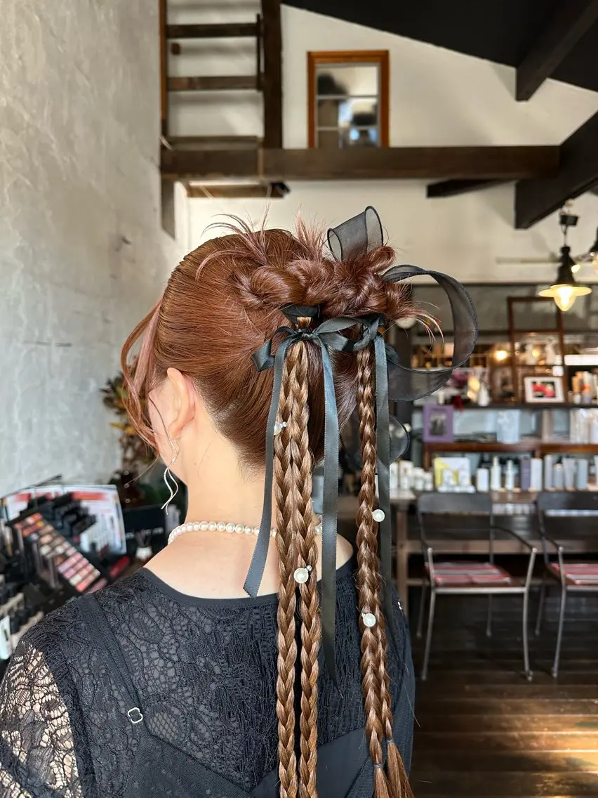 ロング ヘアアレンジ 結婚式・ブライダル 🦖ノザワ リンカ🦖のヘアスタイル