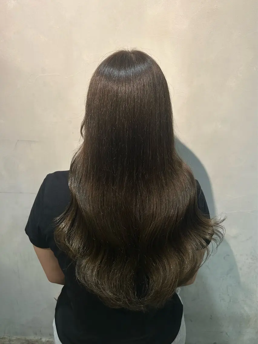 ロング カラー ブラウンカラー 透明感カラー オリーブブラウン カット ヘアカラー トリートメント 渋谷/トレンドヘア 🦋🤍ふうかのヘアスタイル