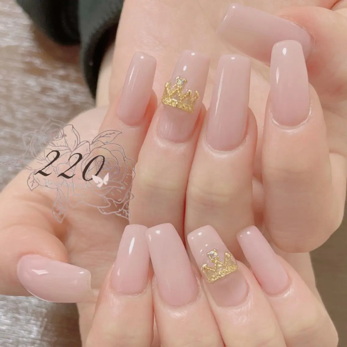 minimo限定✨自爪シンプルコース×パーツ2個（オフ無し）の写真