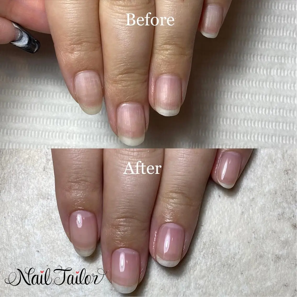 ネイル クリアネイル 長さ出し ジェルネイル NailTailor ネイルテイラーのネイルデザイン