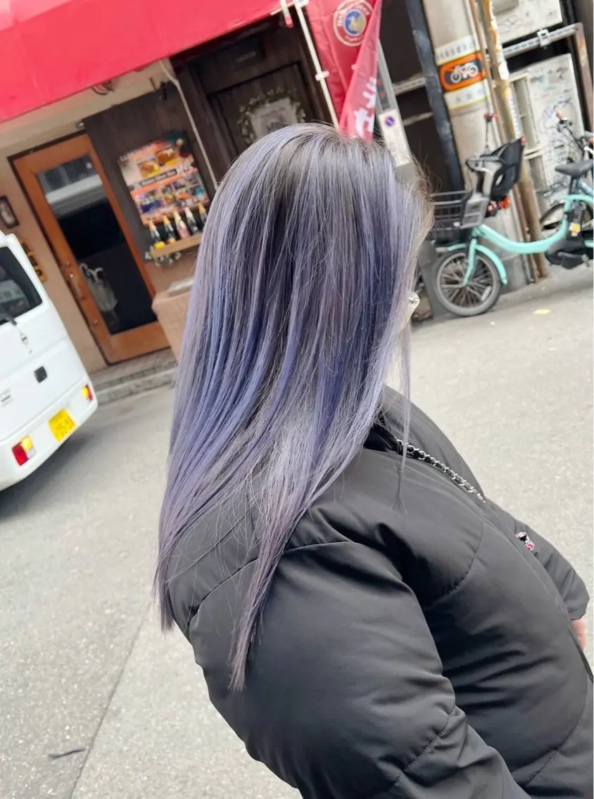 セミロング カラー バレイヤージュ ラベンダーカラー レイヤーカット ヘアカラー トリートメント 指名数No.1 /NAOYAのヘアスタイル