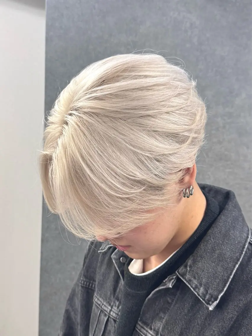 ショート ショートヘア 縮毛矯正 カマタ ハルキのヘアスタイル