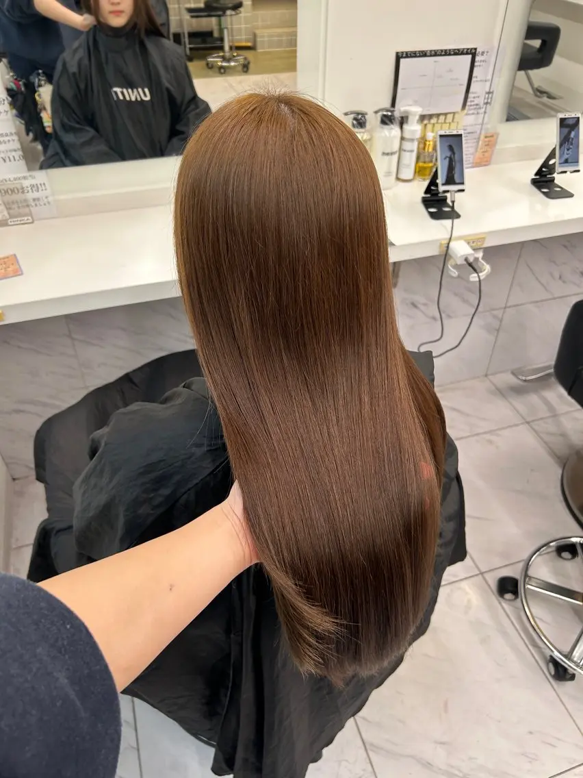 カラー カット ヘアカラー トリートメント ヘッドスパ ヘアセット 🥯縮毛/レイヤー/ ベージュヘア🥯のヘアスタイル