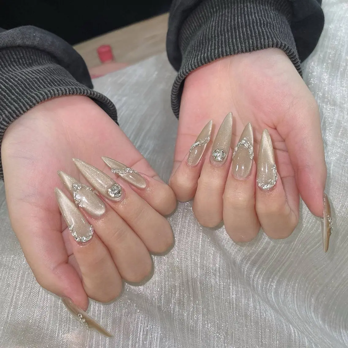 ネイル チークネイル フレンチネイル ジェルネイル 韓国ネイル マグネットネイル ハンドネイル Zen Nail Design 池袋のネイルデザイン