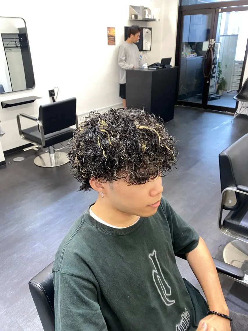 パーマ メンズ メンズパーマ プードルパーマ プードルパーマ 🦁メンズ神特化🦁 12月限定/隆太郎のヘアスタイル