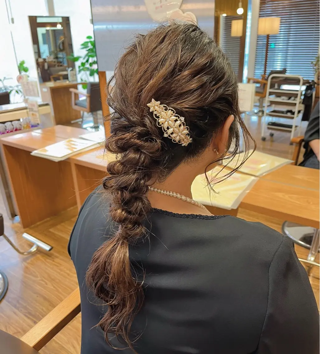 ロング 田中 結月のヘアスタイル