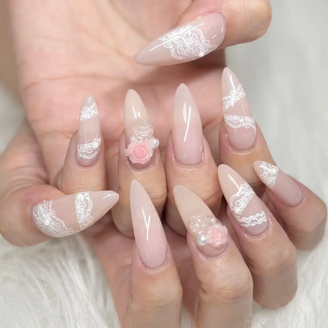 ネイル レース ハンドネイル etoile filanteのネイルデザイン