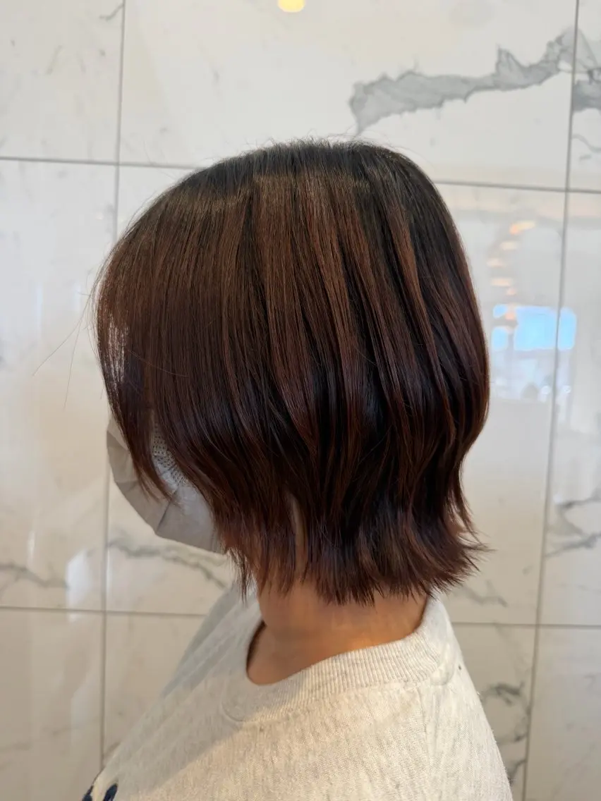 ショート ボブレイヤー ボブ レイヤーカット 木村 綺音のヘアスタイル