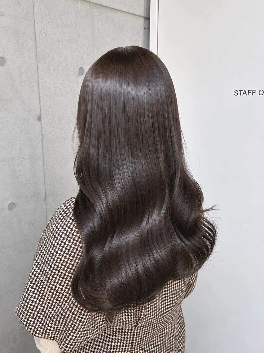 ロング カラー カット ヘアカラー ブリーチなし艶髪 ベージュ🎀Rinaのヘアスタイル