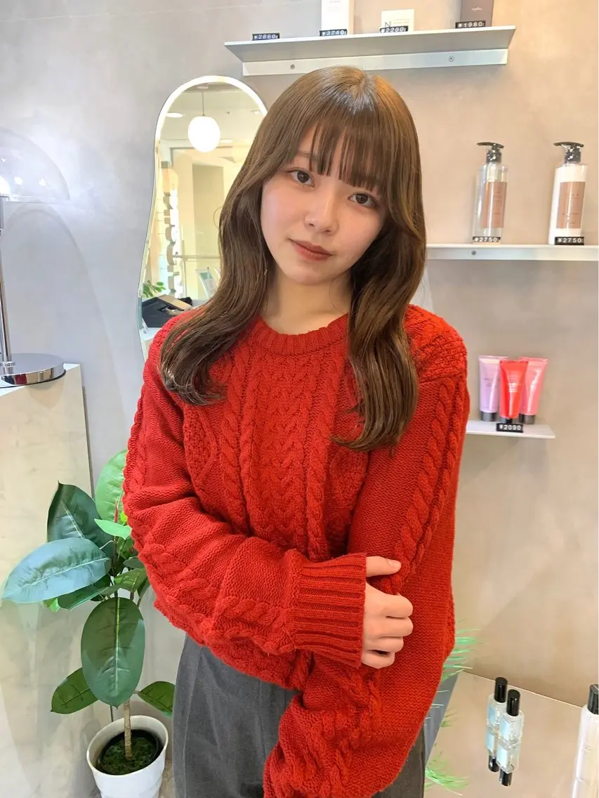 【🌸ダメージレスで透明感欲しい方に🌸】 🥣ブリーチなしダブルカラー×クイックトリートメントの写真