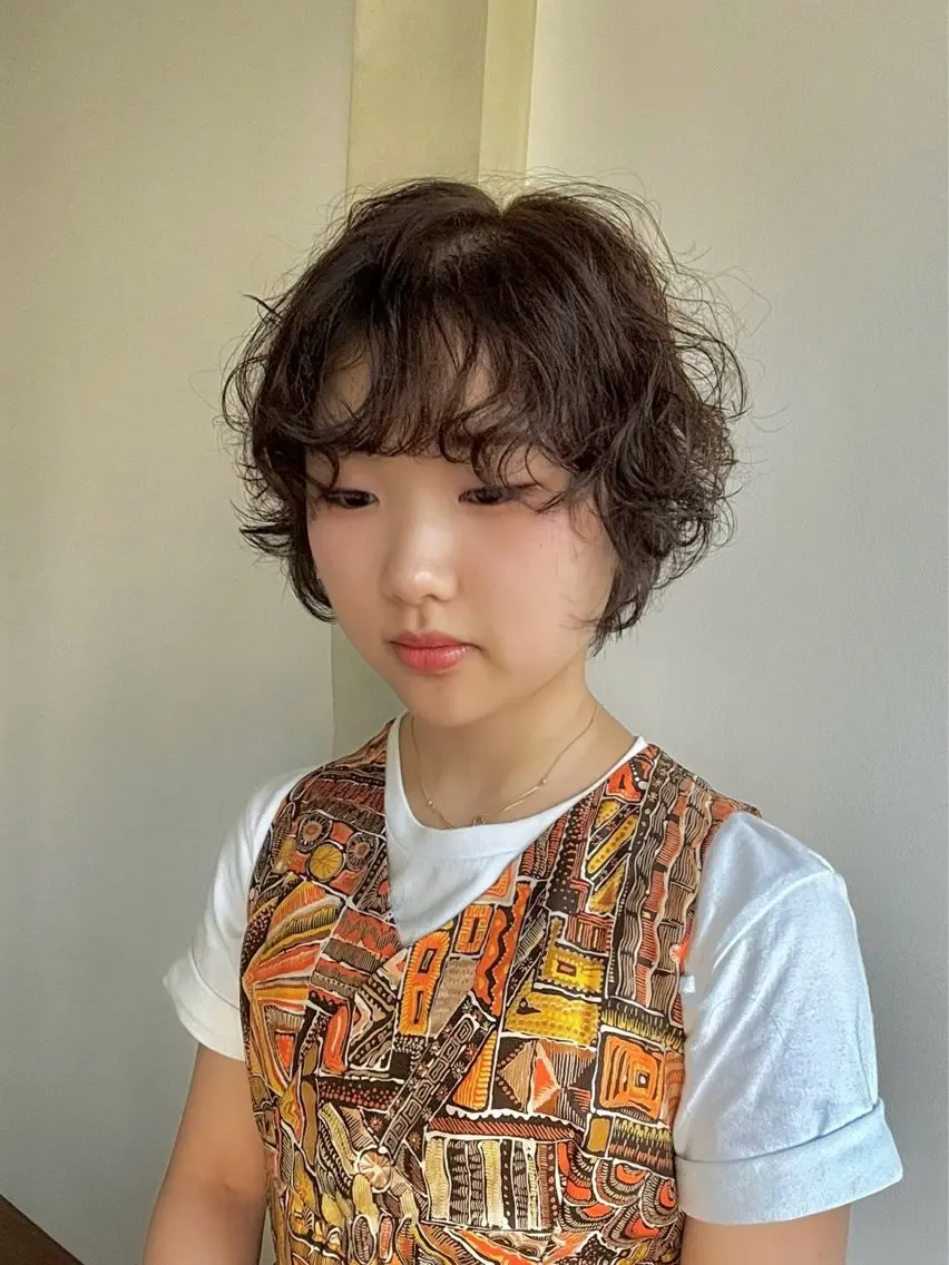 ショート カット パーマ 白土 さくらのヘアスタイル
