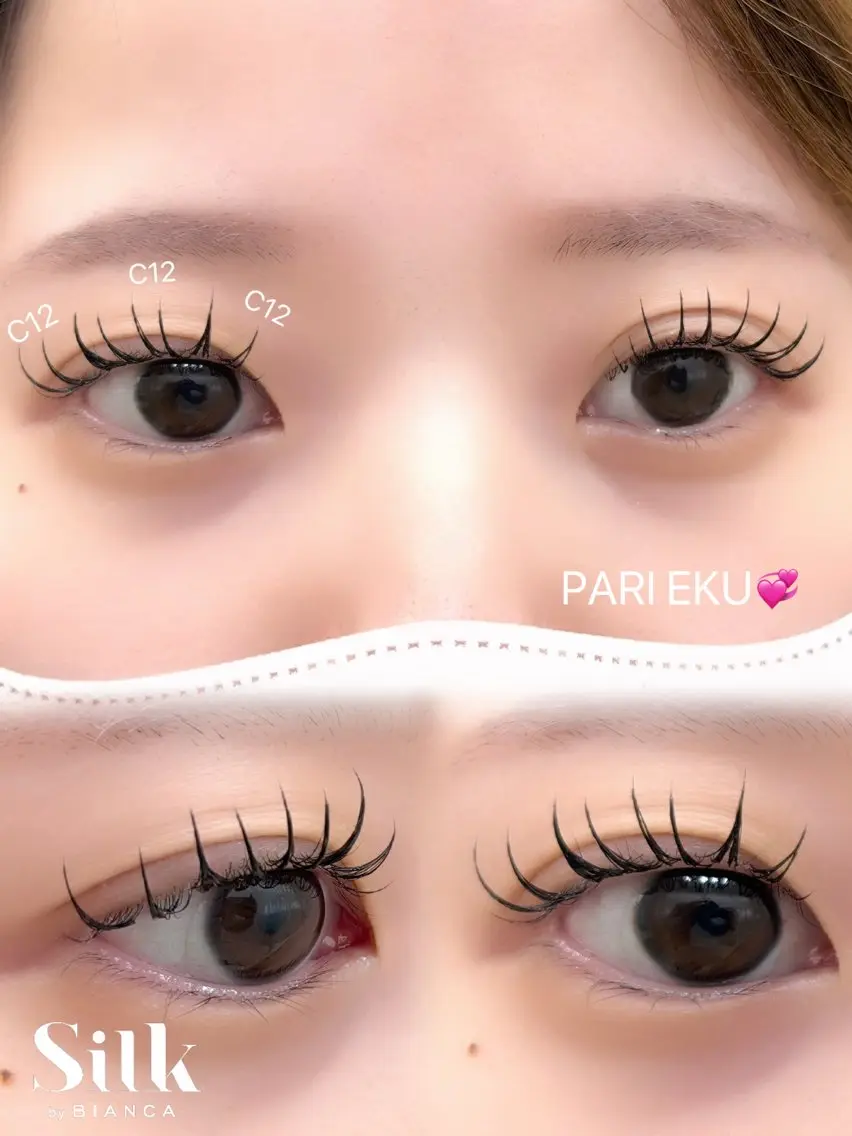 マツエク・マツパ パリジェンヌラッシュリフト Silk by Bianca未奈🩶のマツエク・マツパデザイン