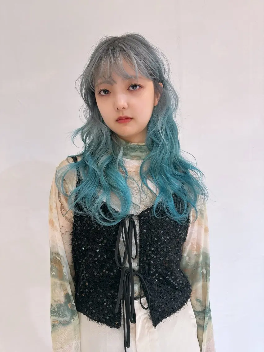 ロング カラー デザインカラー カット ヘアカラー トリートメント ill/ダブルカラー 髪質改善/小島のヘアスタイル