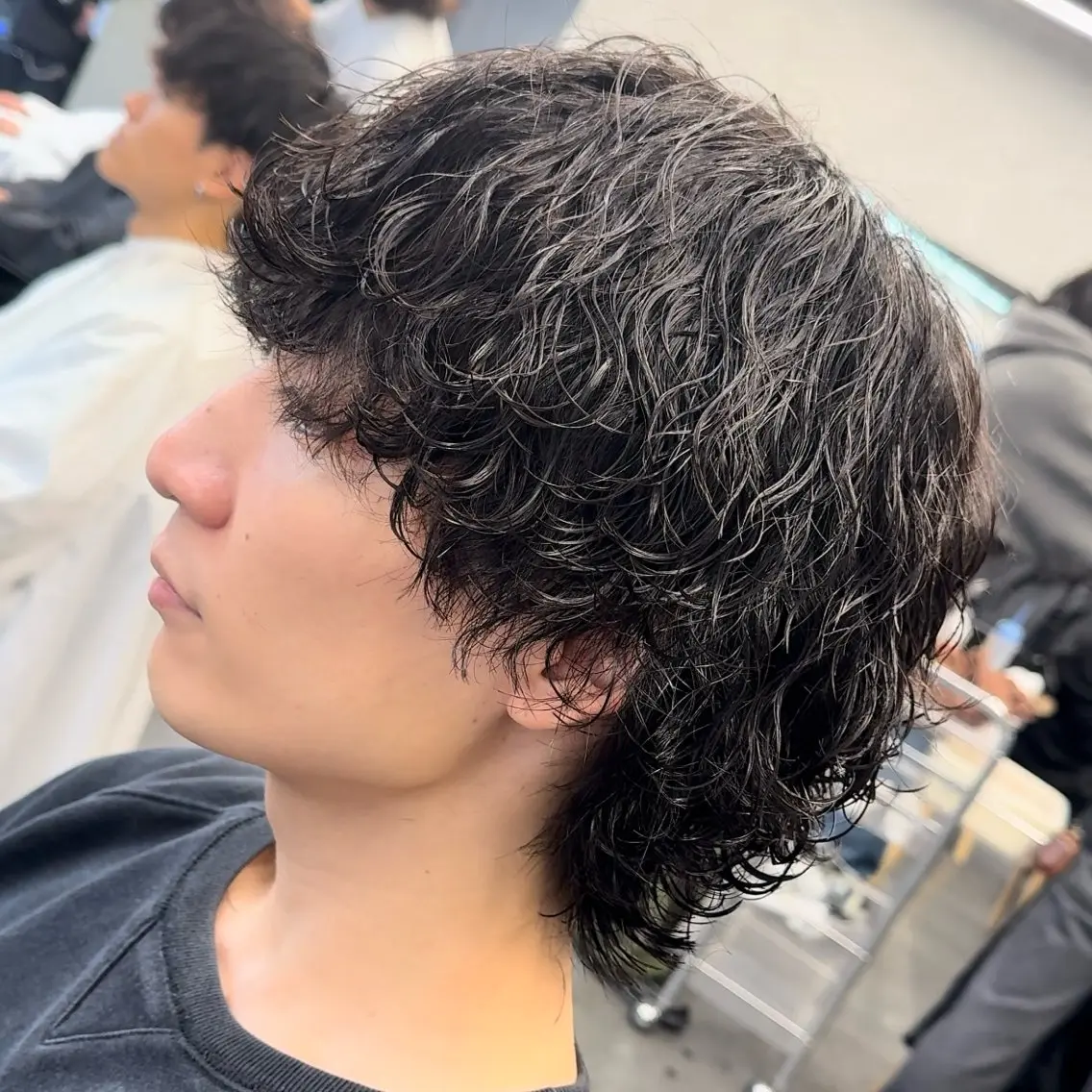 ミディアム パーマ ヘアアレンジ メンズ fifth 石川 凪のヘアスタイル