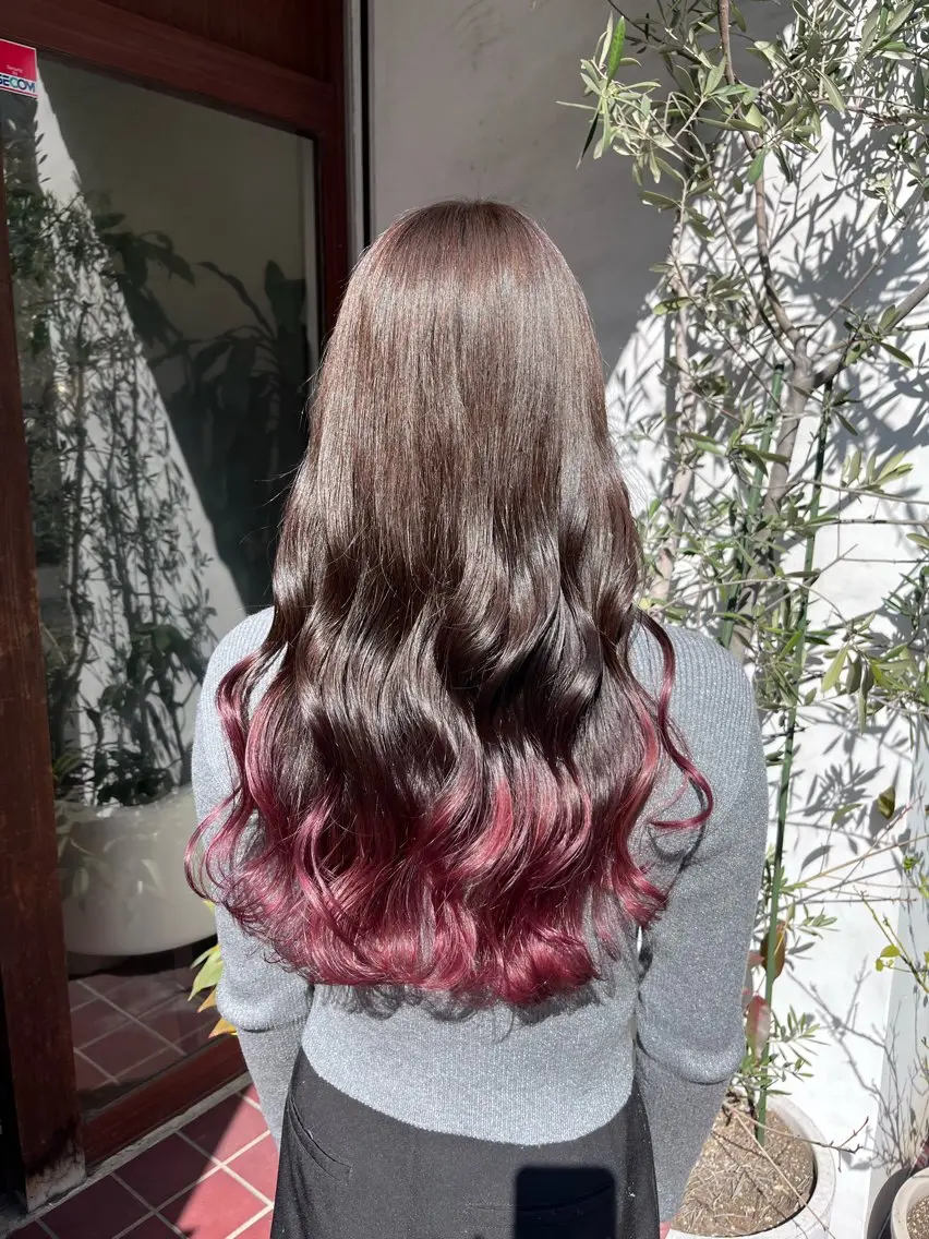 ロング ヘアカラー トリートメント ヘッドスパ 角田 満帆のヘアスタイル