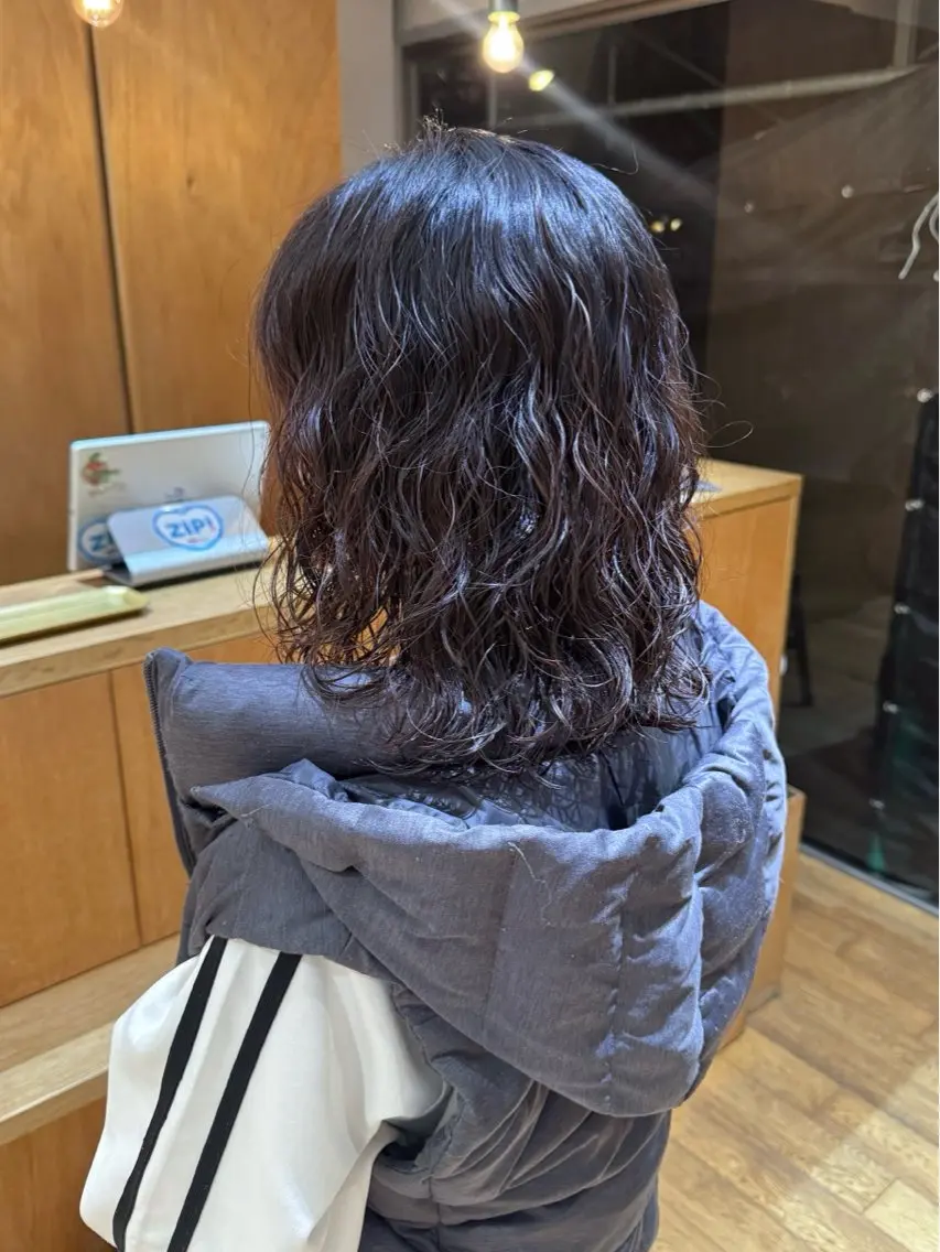 ミディアム パーマ ミディアムパーマ カット パーマ 大橋 芽衣のヘアスタイル