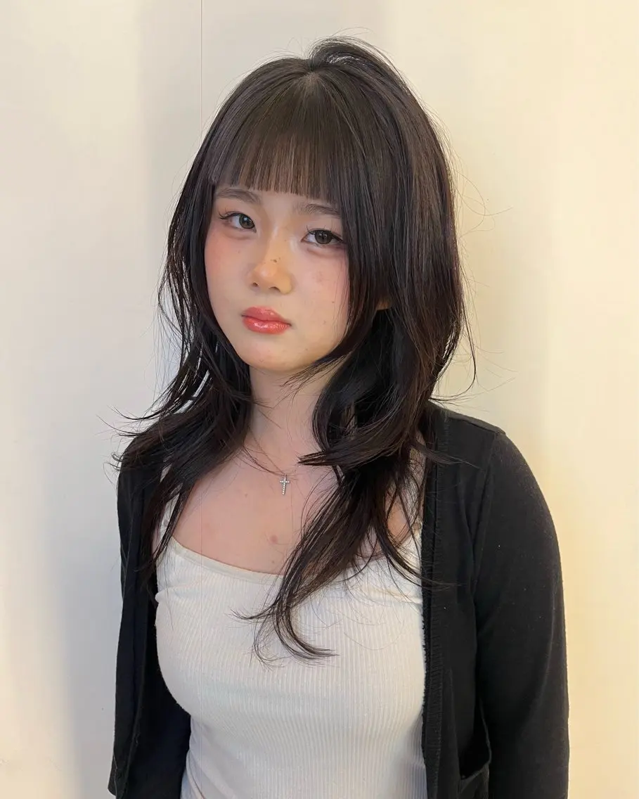 セミロング カラー ヘアアレンジ ヘアカラー @kyoniyy KYONIのヘアスタイル